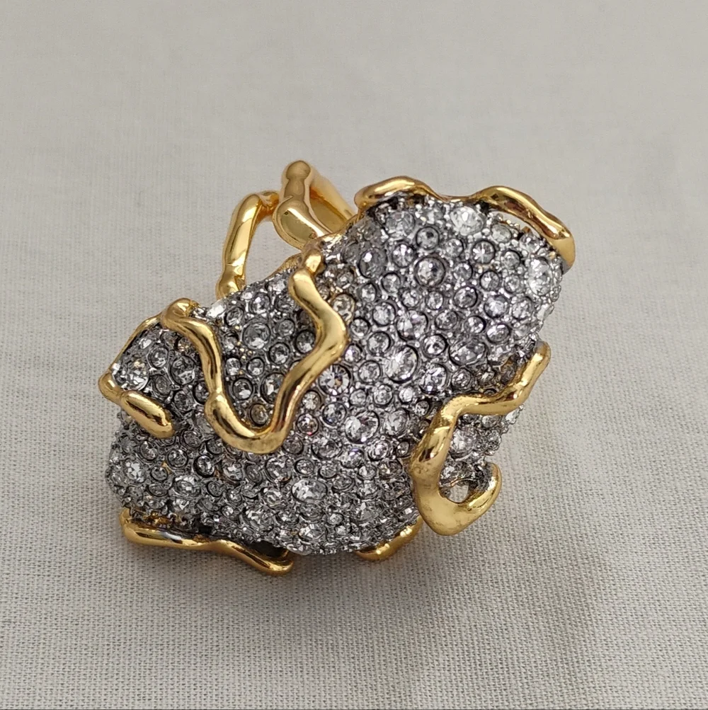 Alexis Bittar Solanales Large Crystal Pavé Geode Ring Size 7 - Picture 7 of 10